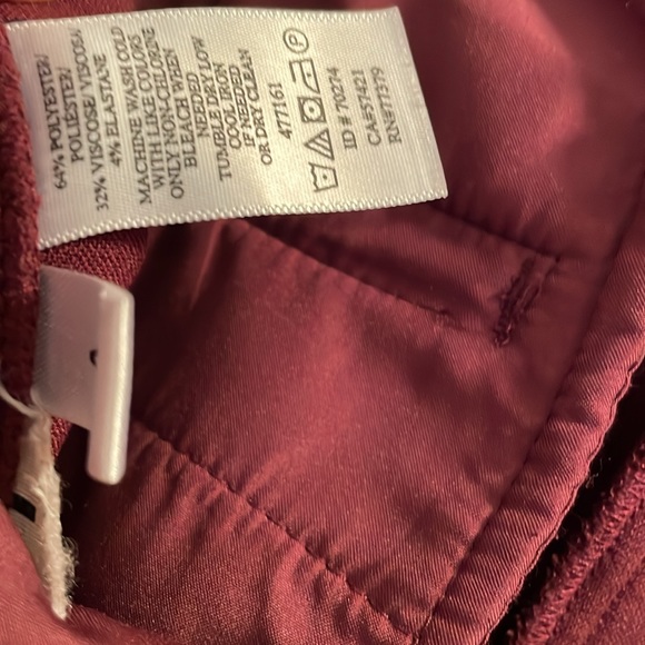 Ann Taylor Devit Fit Burgundy Dress Pants Size 2 - Picture 4 of 4